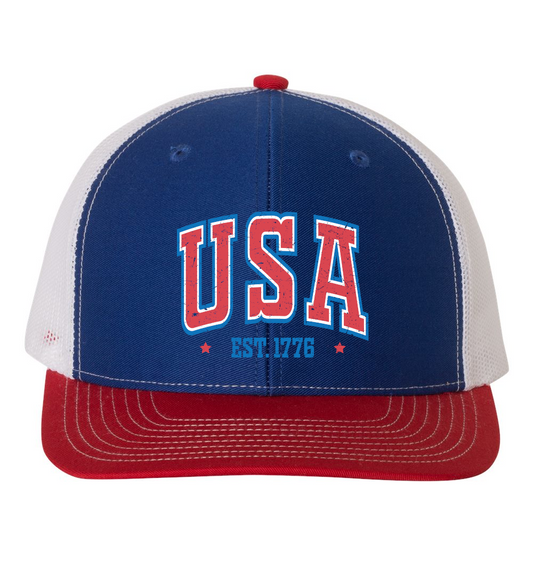 USA est 1776 Richardson 112 Snapback Trucker Hat