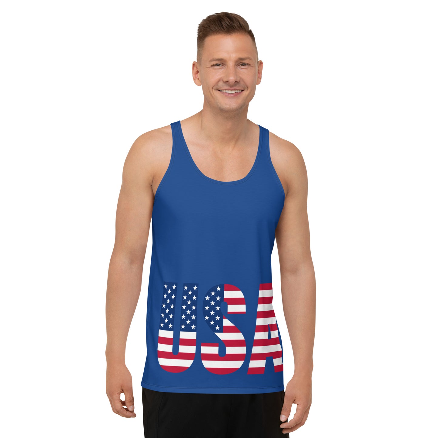 Unisex Tank Top USA Blue