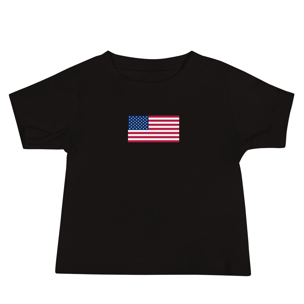 Baby Jersey Short Sleeve Tee USA FLag