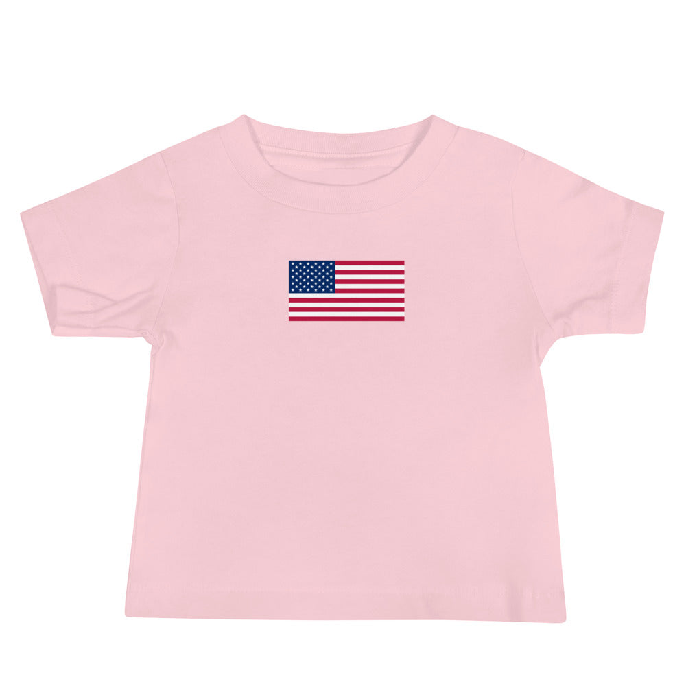 Baby Jersey Short Sleeve Tee USA FLag