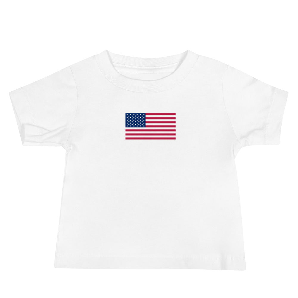 Baby Jersey Short Sleeve Tee USA FLag