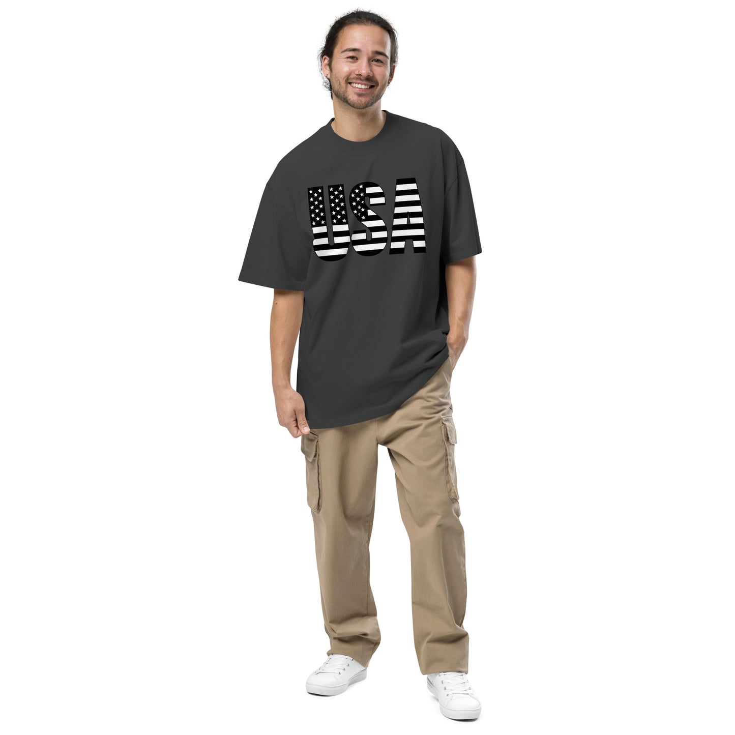 Oversized Faded T-shirt USA