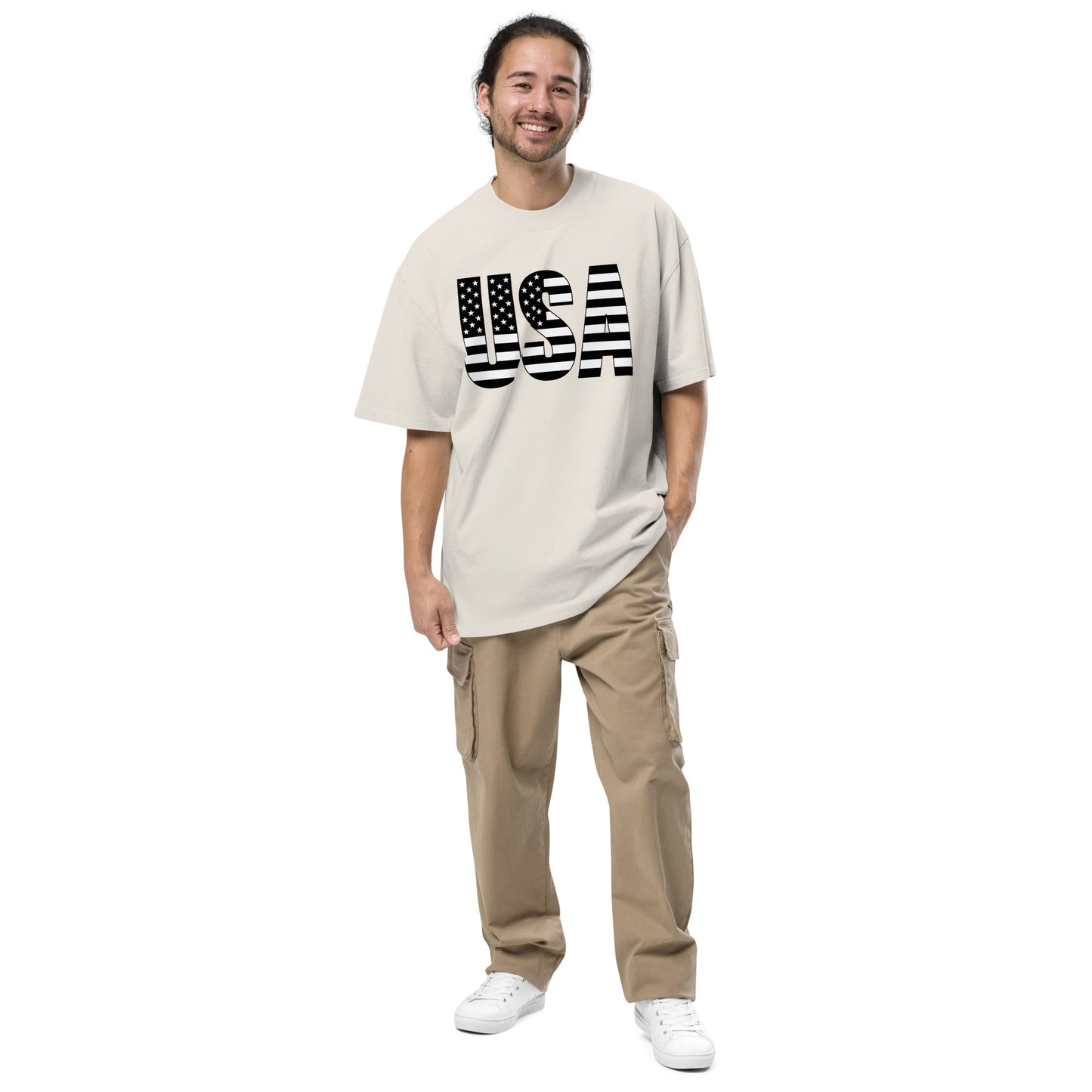 Oversized Faded T-shirt USA