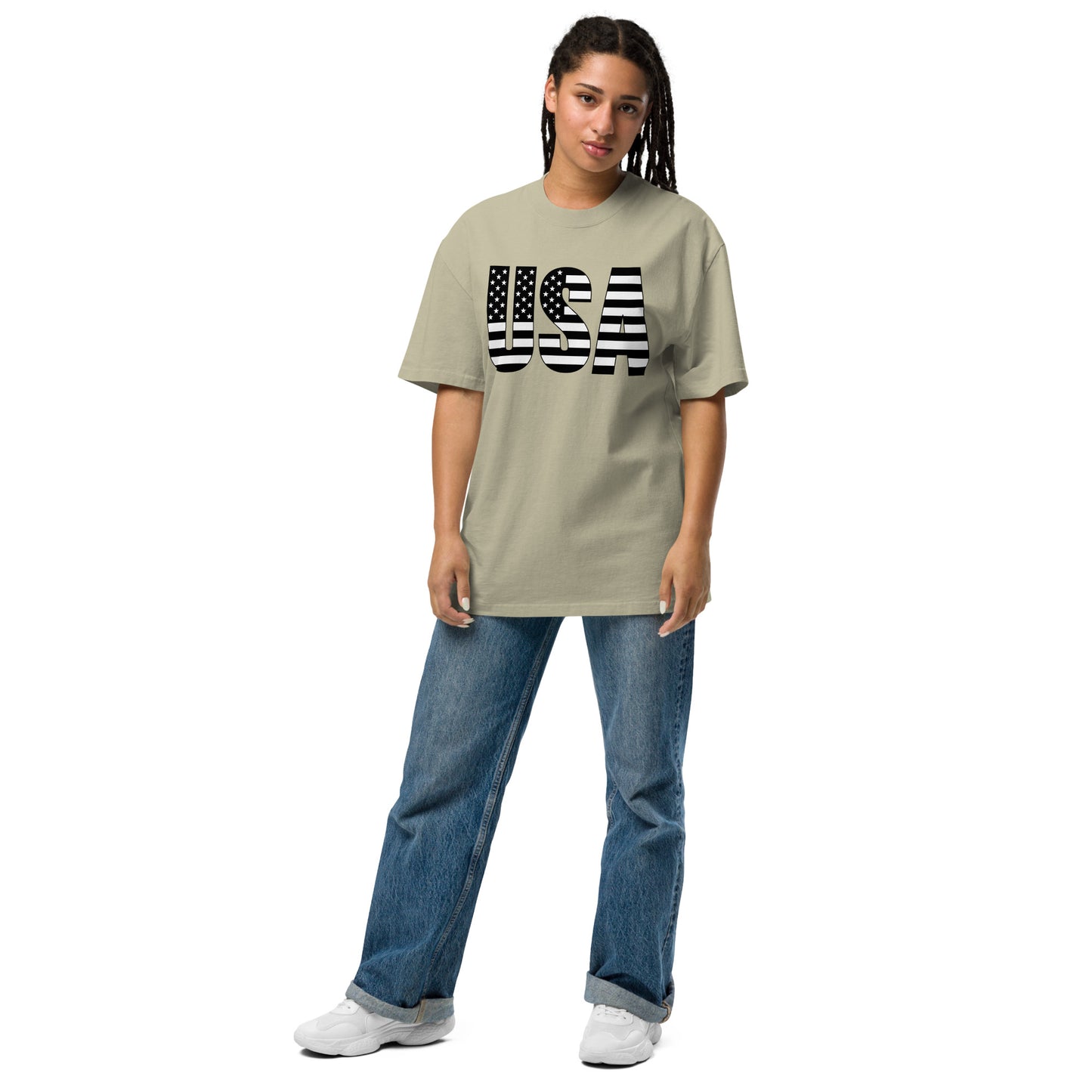 Oversized Faded T-shirt USA