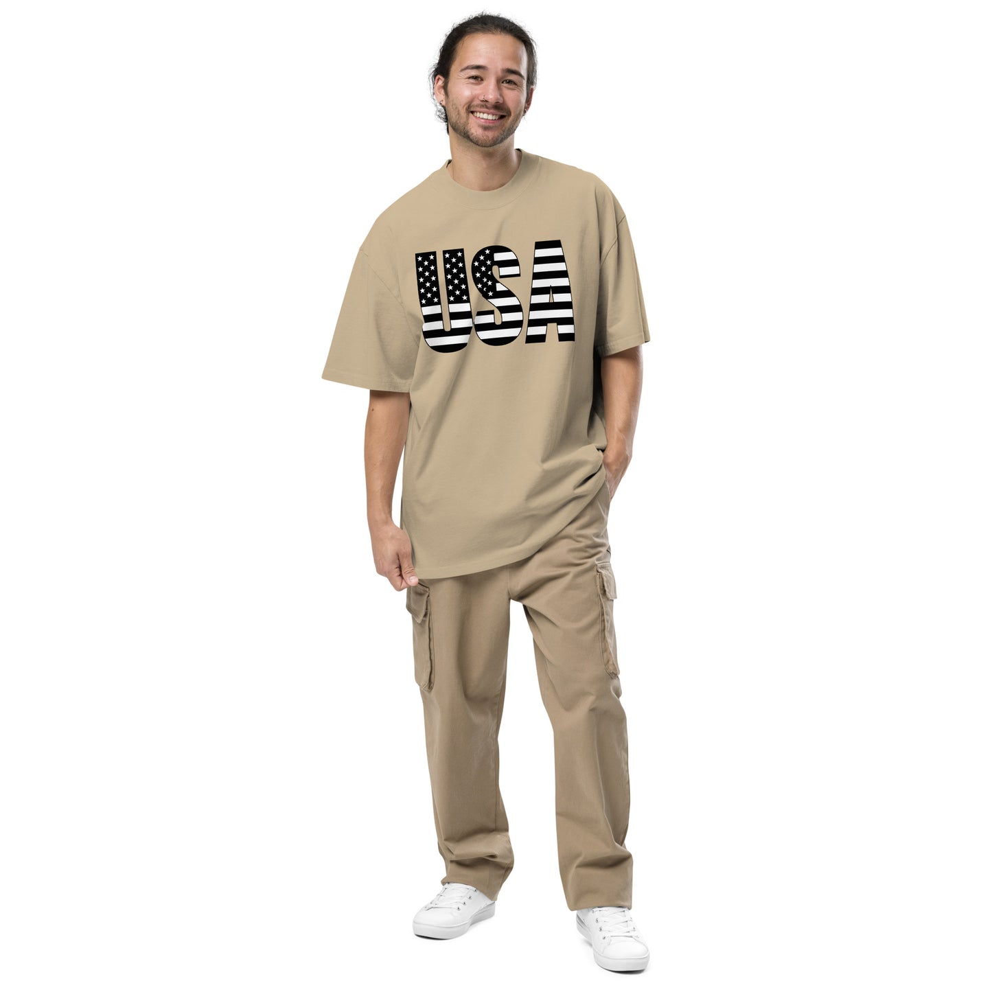 Oversized Faded T-shirt USA