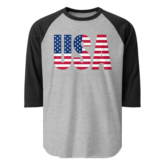 3/4 Sleeve Raglan Shirt USA