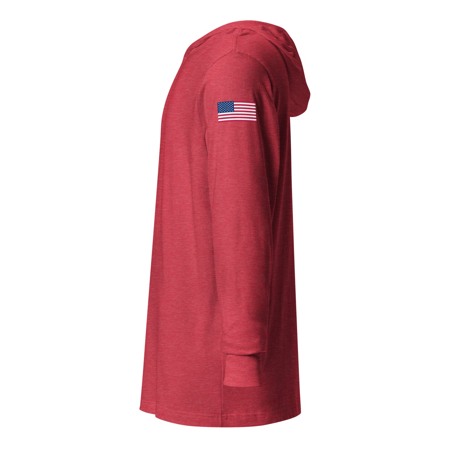 Hooded Long-Sleeve Tee USA Flag Shoulder