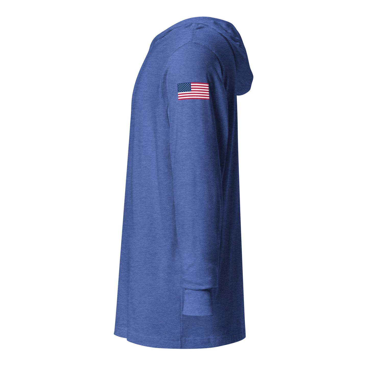 Hooded Long-Sleeve Tee USA Flag Shoulder