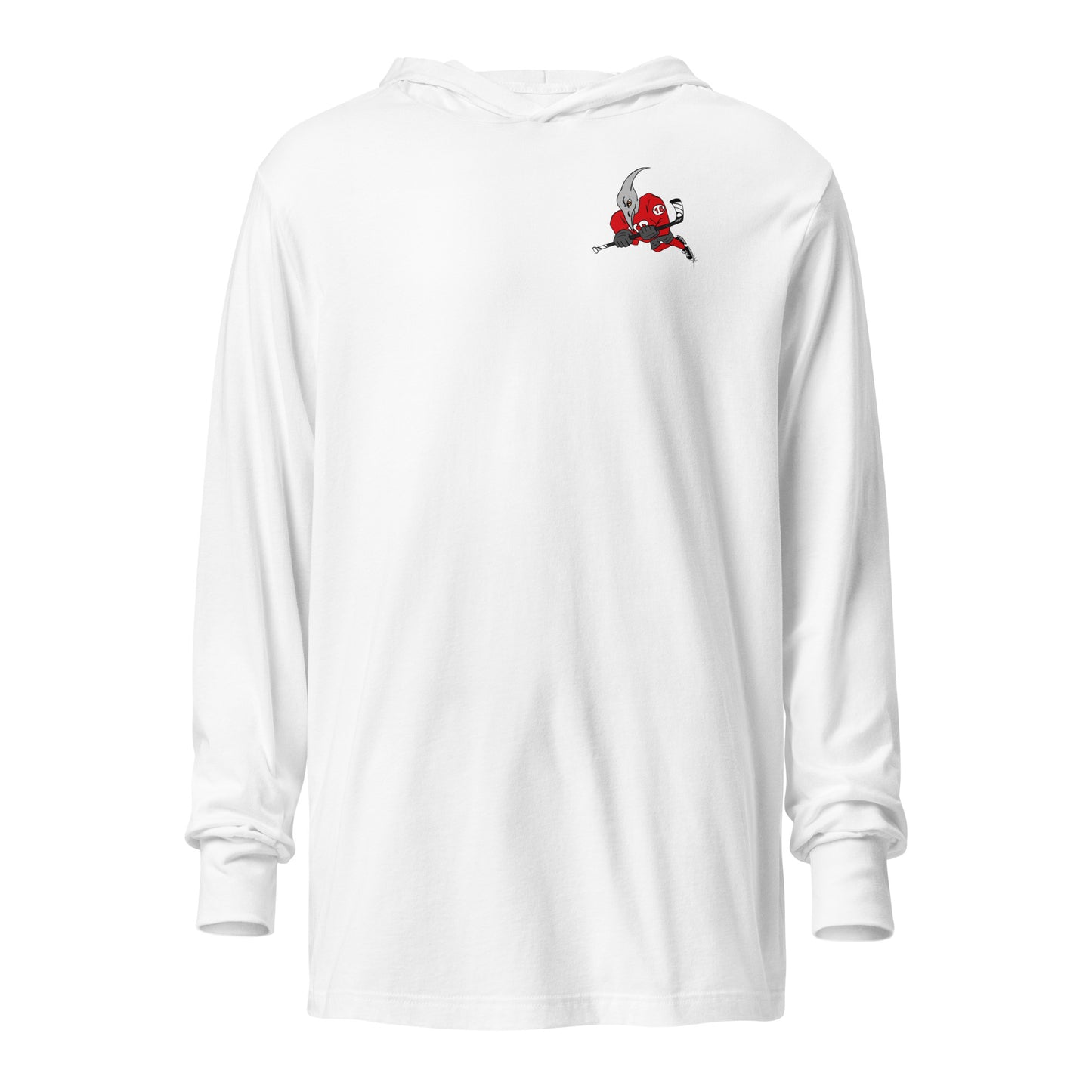 T-Dacs Hooded Long-sleeve Tee Red Logo