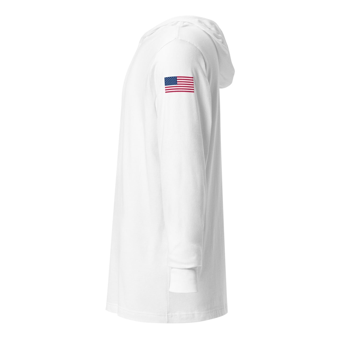 Hooded Long-Sleeve Tee USA Flag Shoulder