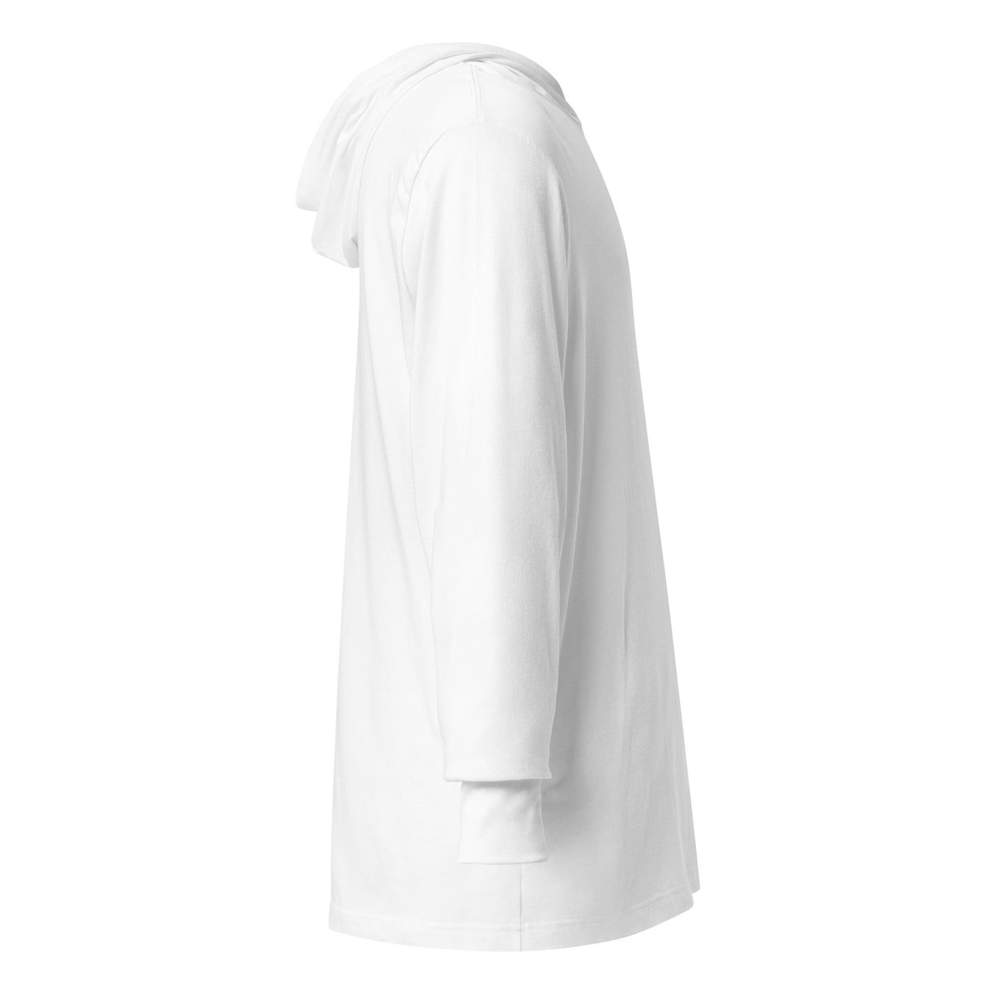 T-Dacs Hooded Long-Sleeve Tee White Logo